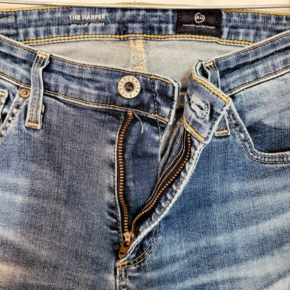 Adriano Goldschmied The Harper Straight Med Blue Denim Jeans Women's Size 27 R - Picture 4 of 8